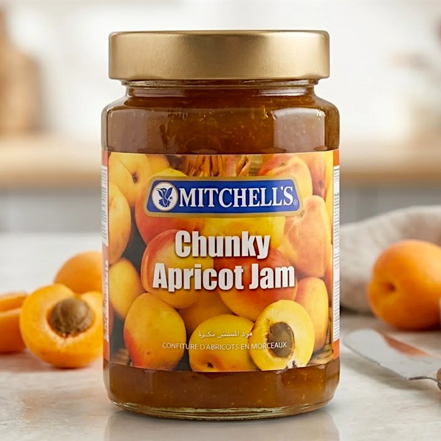 mitchells jam chunky apricot 410g