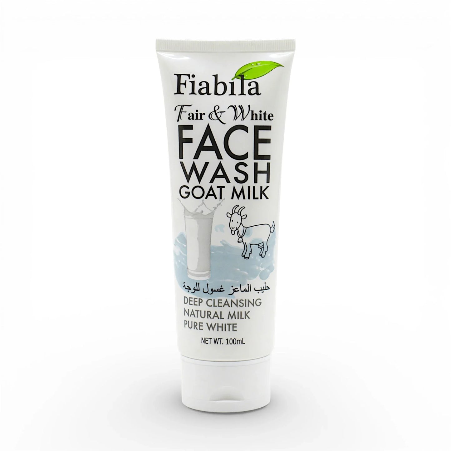 fiabila face wash fair & white goat milk 100ml