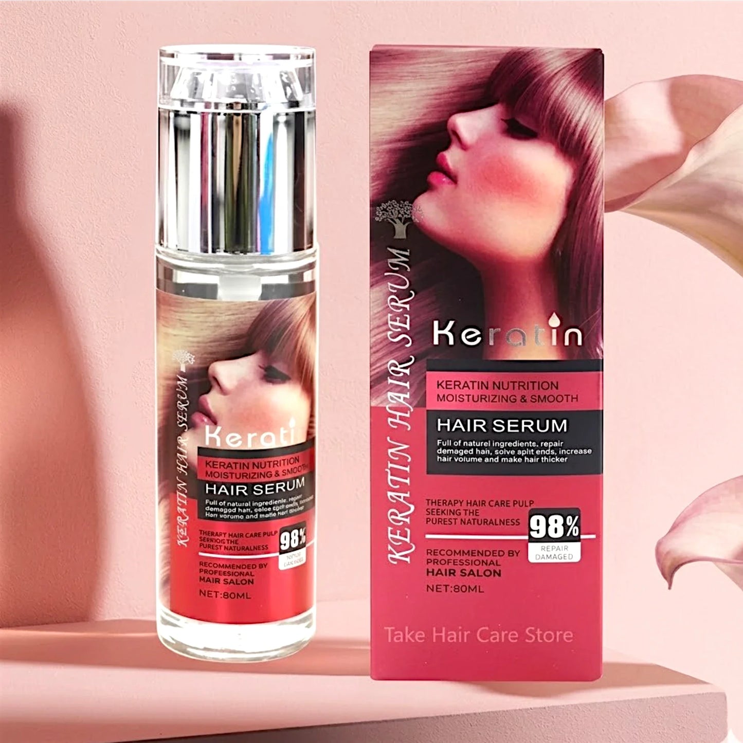keratin hair serum red 80ml