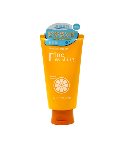 hanajirushi face wash fine washing lemon 120g japan