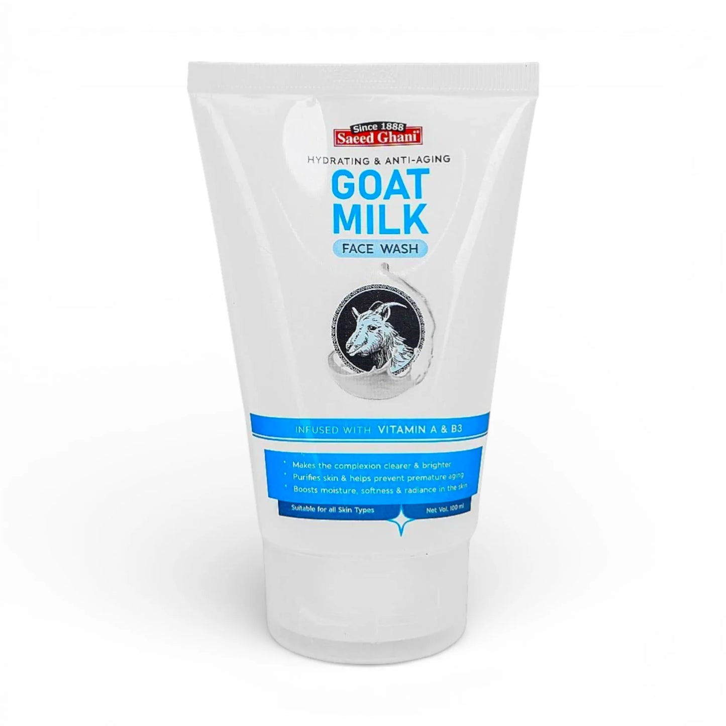 saeed ghani face wash goat milk 100ml pak