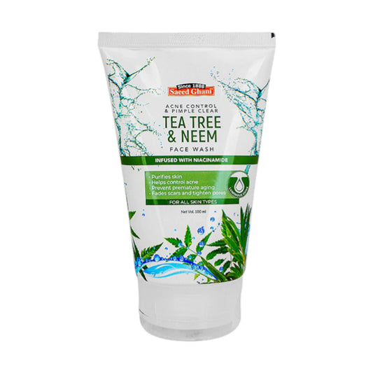 saeed ghani face wash tea tree & neem 100ml pak