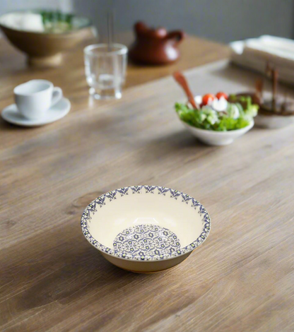 blue full print custard bowl
