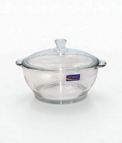 deli glass bowl & lid 1.5l large pak eb1009