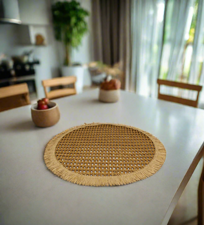 table mat 1pc round skin china d558