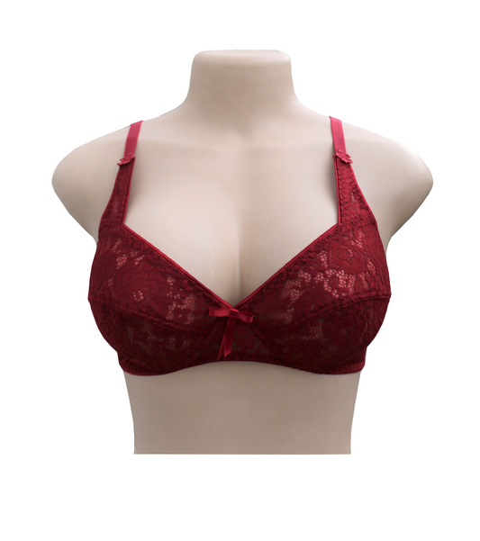 be belle bra marvel rosette maroon 34b