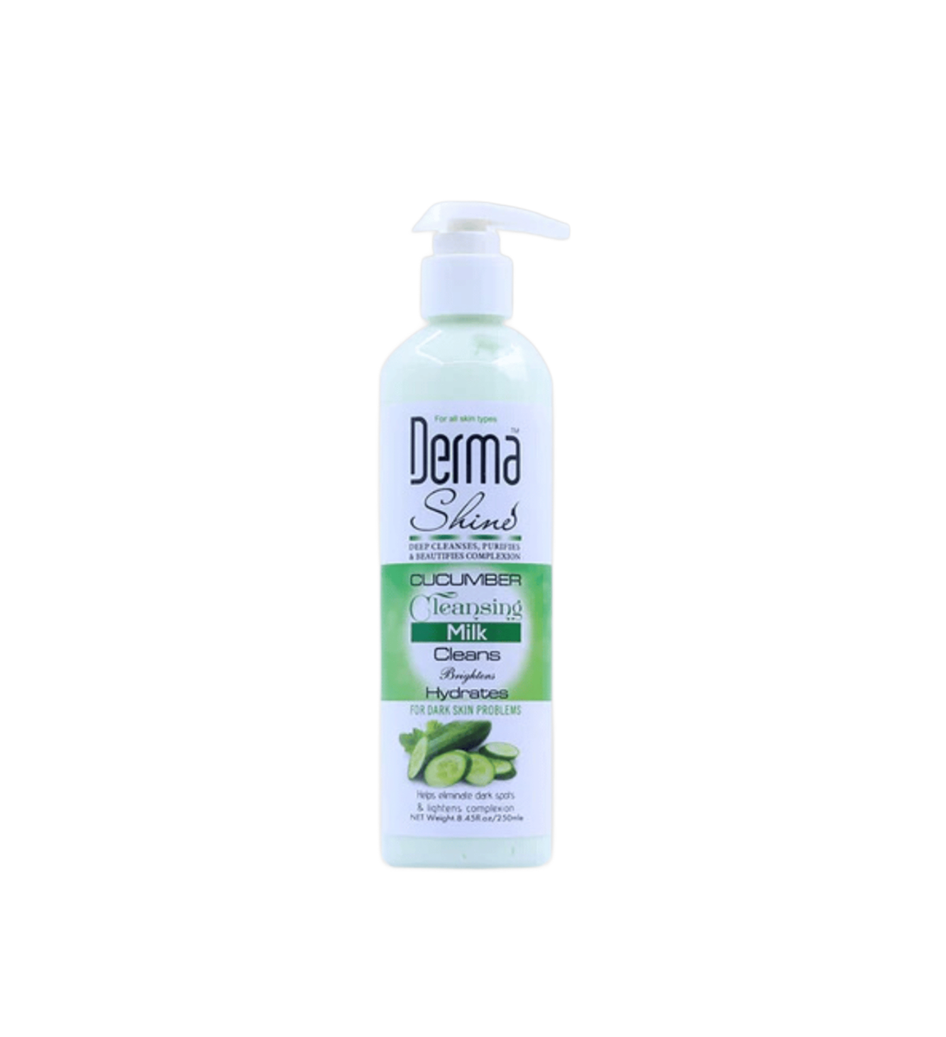 derma shine cleansing cucumber milk 250ml pak