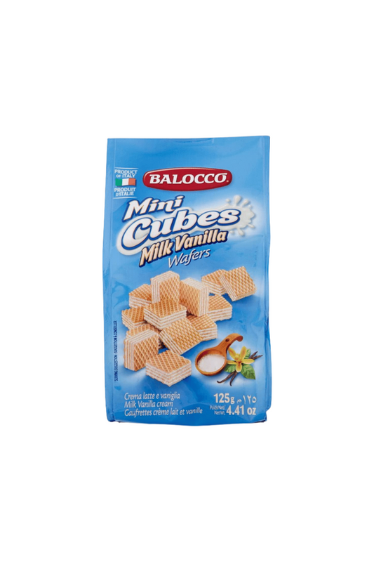 balocco cubes wafers vanilla 125g