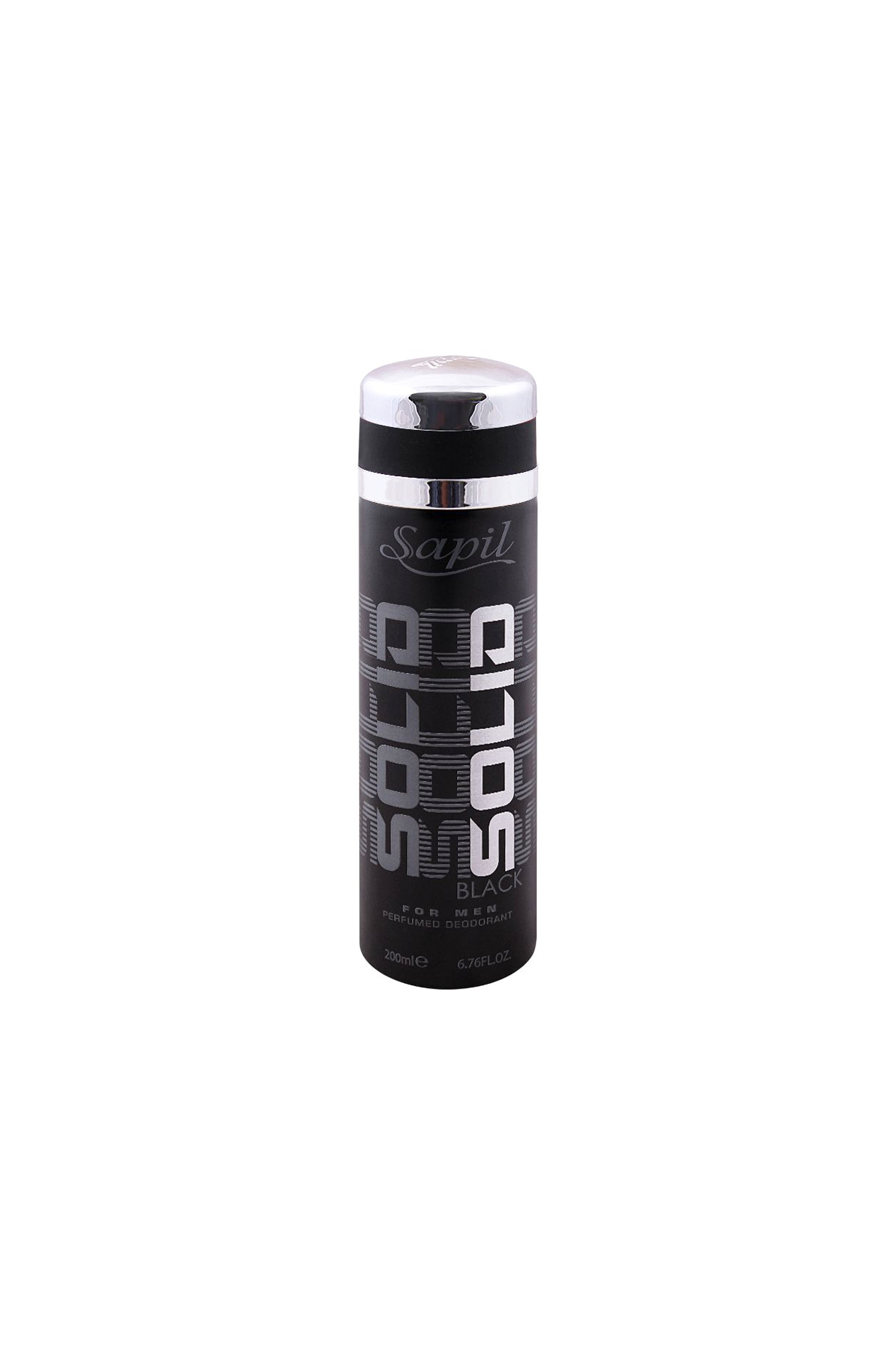 sapil body spray solid black 200ml for men
