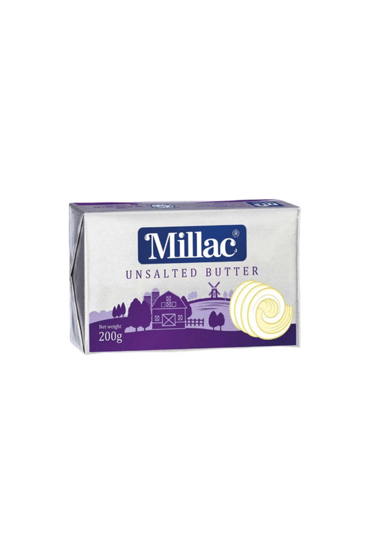 millac butter unsalted 200g