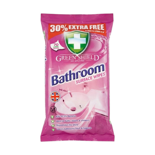 green shield bathroom surface wipes 70pc uk
