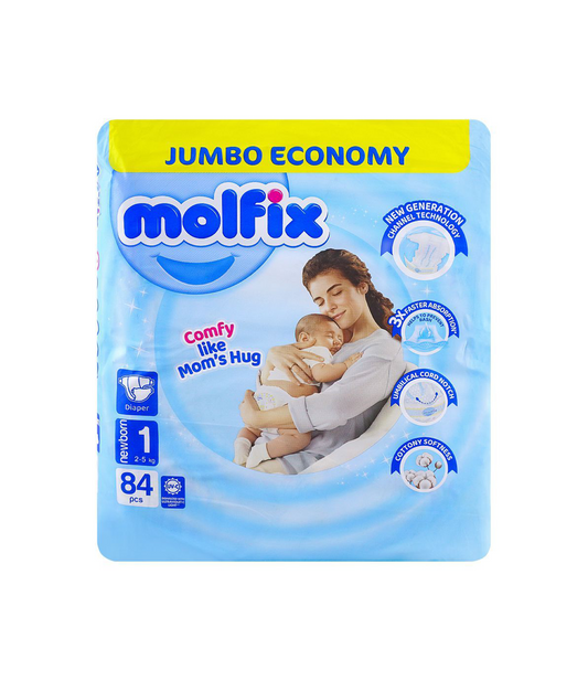 molfix diaper jumbo pack nb-1 84pc