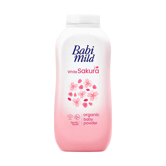 babi mild white sakura baby powder 350g