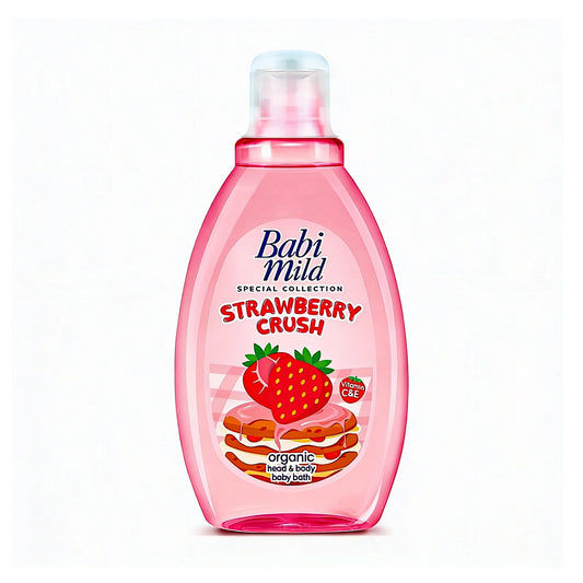 babi mild baby bath strawberry crush organic  180ml