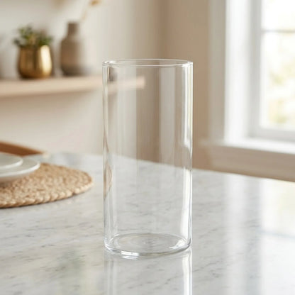 glass tube vase transparent small 8"x4" china