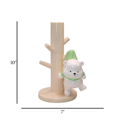 cute resin bear key holder green 10"x7" china