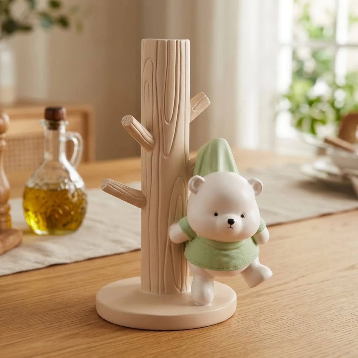 cute resin bear key holder green 10"x7" china