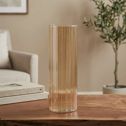 glass vase golden shine medium 8"x4" china