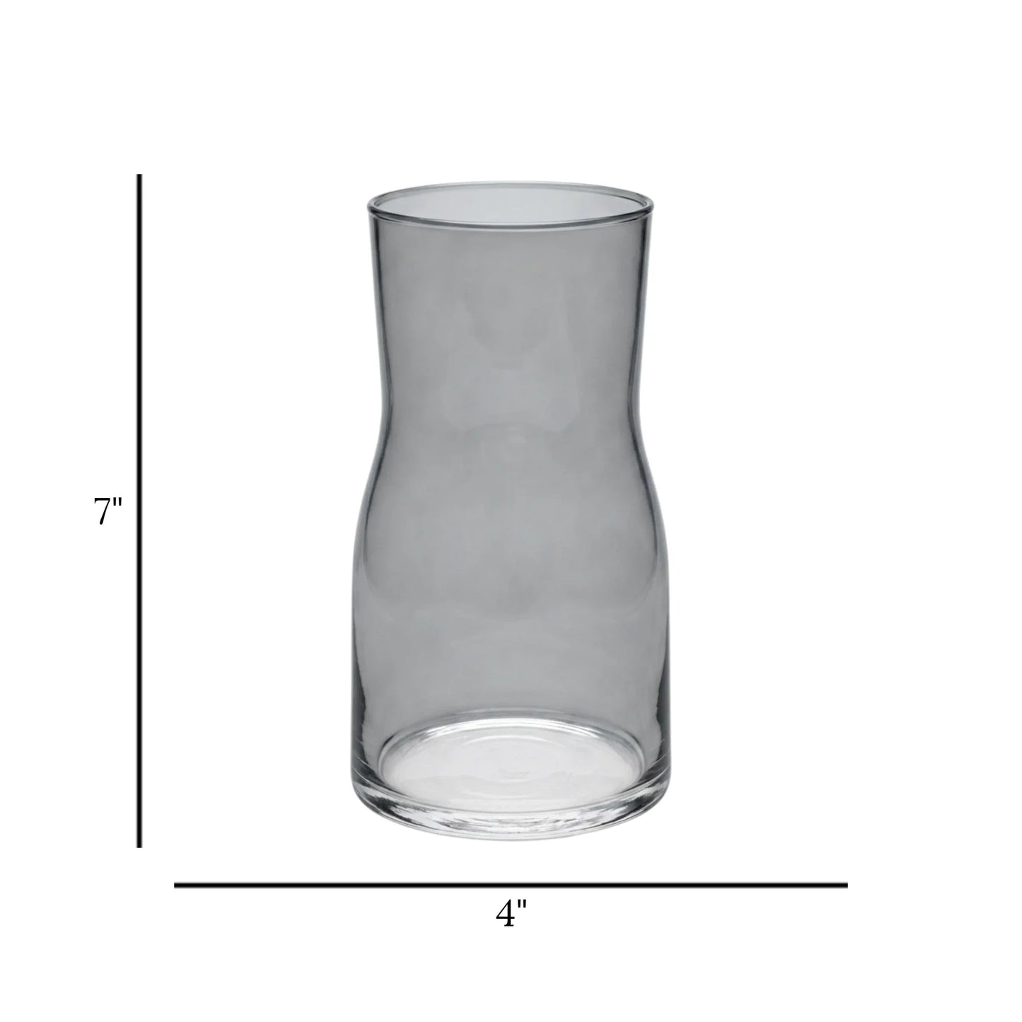 glass vase black small 7''x4'' china