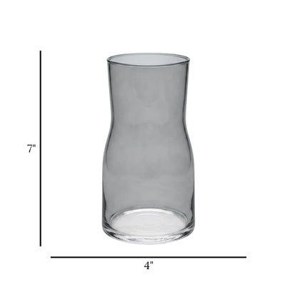 glass vase black small 7''x4'' china