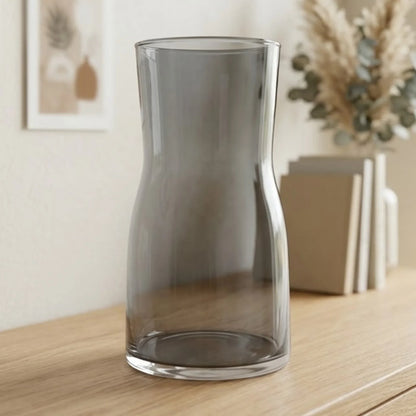 glass vase black small 7''x4'' china