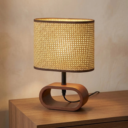 wooden table lamp golden & browm 12x6.5 china
