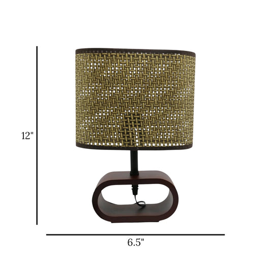 wooden table lamp golden & browm 12x6.5 china