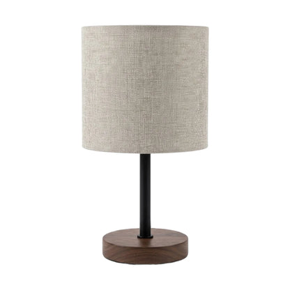 ceramic table lamp white & brown 11''x6'' china