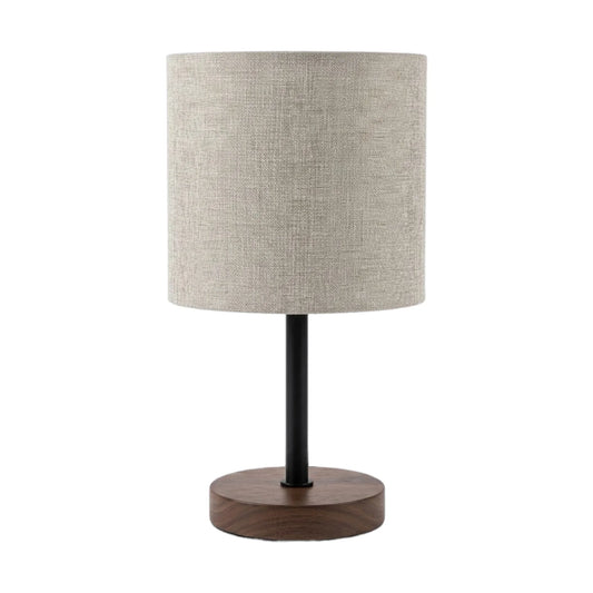 ceramic table lamp white & brown 11''x6'' china