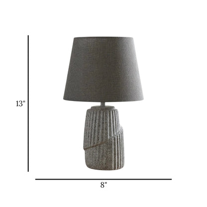 ceramic table lamp grey 13''x8'' china
