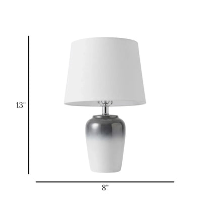 ceramic table lamp 2tone grey 13''x8'' china