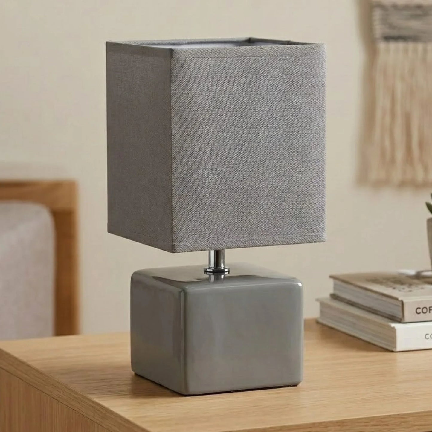 ceramic table lamp grey 10''x5'' china
