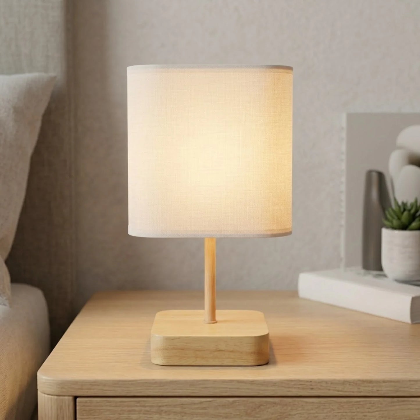 table lamp wooden base 10''x5'' china