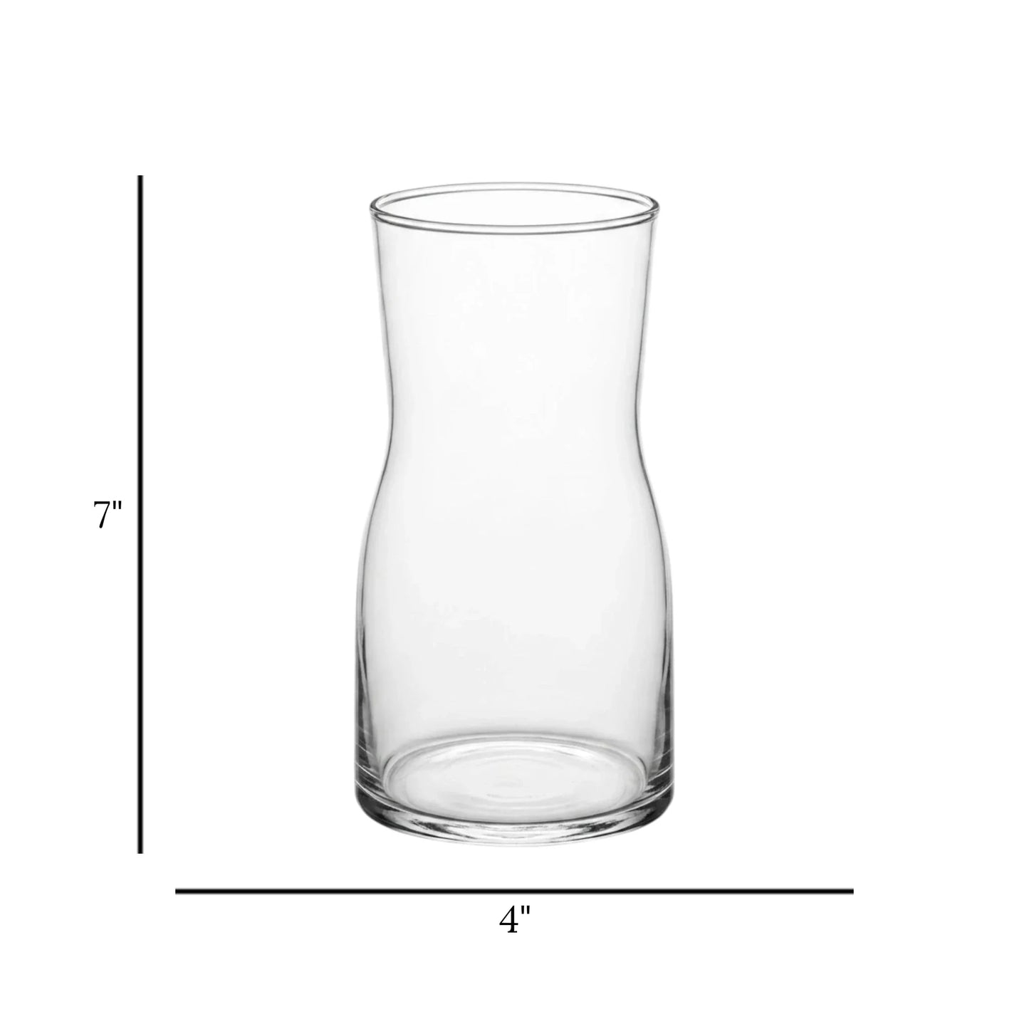 glass vase transparent 7''x4'' china