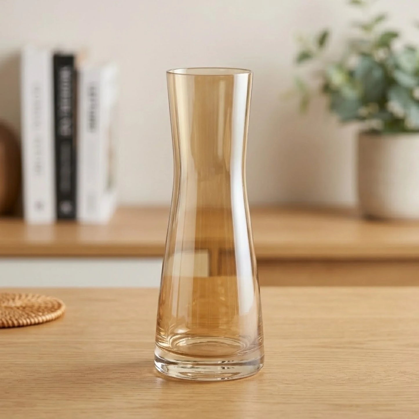 glass vase golden 10''x4'' china