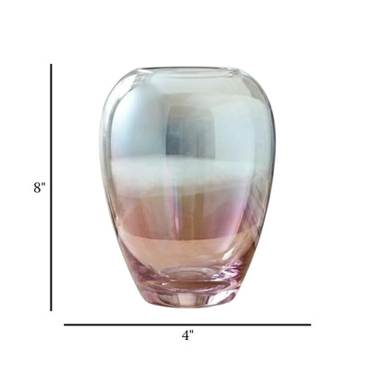 glass vase multi shine 8''x4'' china