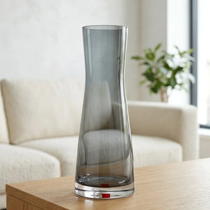 glass vase black shine 10''x4'' china