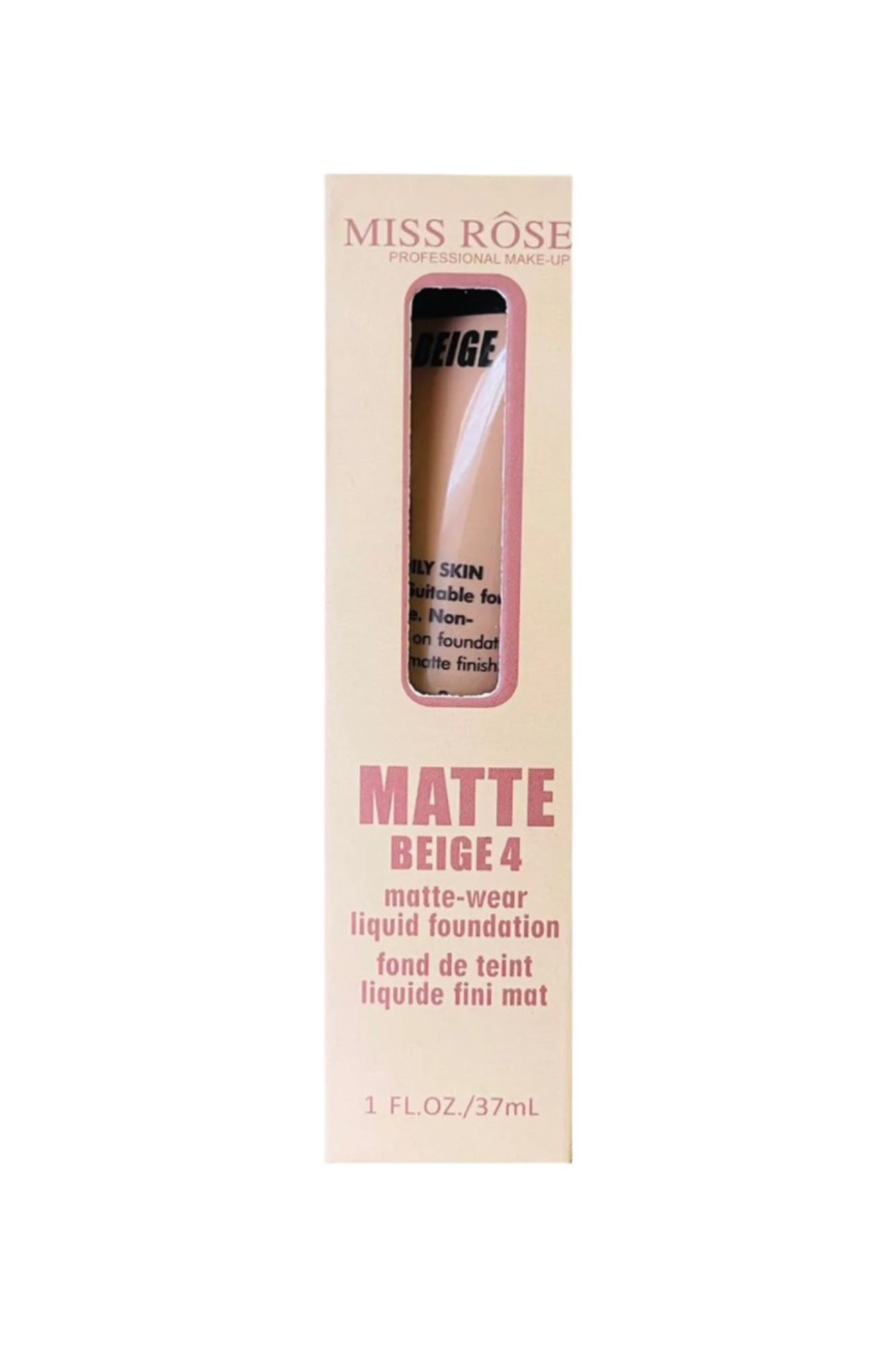 miss rose foundation matte beige 4 37ml 7601-039n4