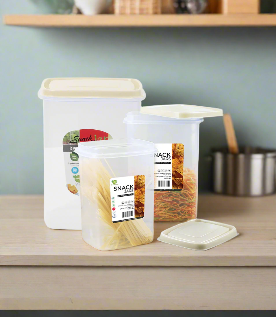 plastic jar 3in1 pak snack
