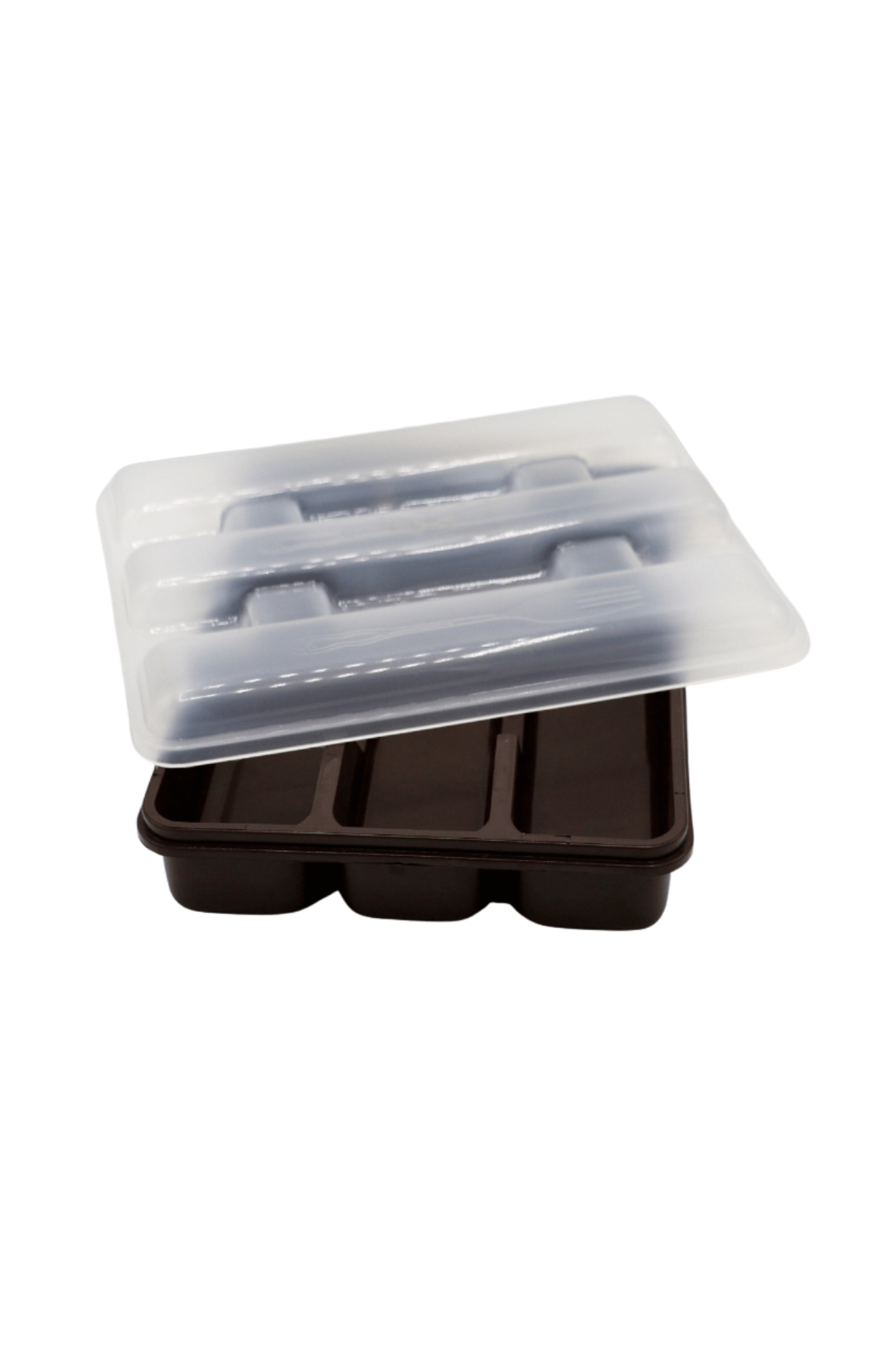 homeket plastic spoon box & lid 3sec pak