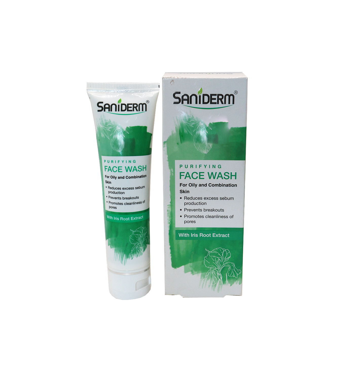 saniderm facewash purfying iris root extract 100g