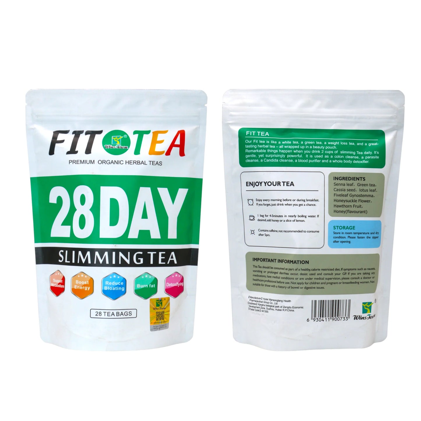 fit tea organic herbal slimming 28 tea bag
