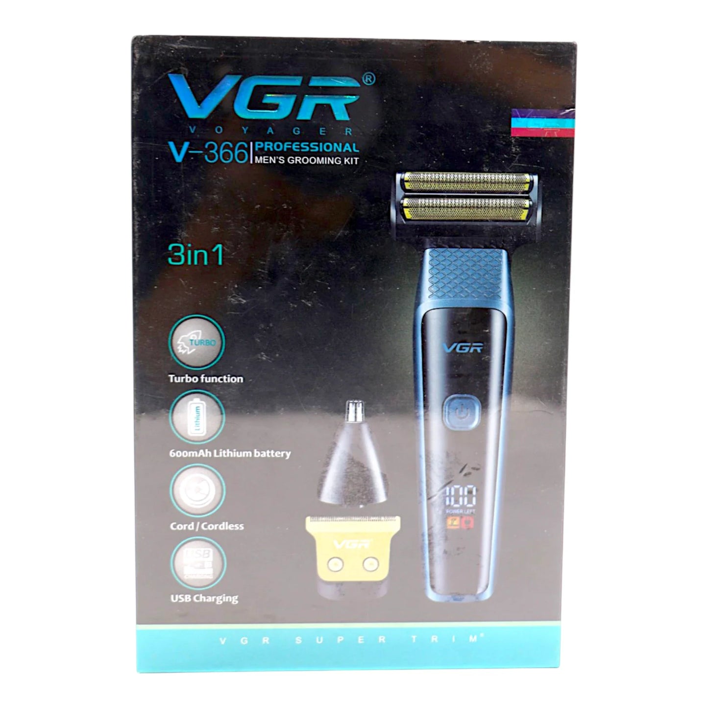vgr hair trimmer 3in1 v-366