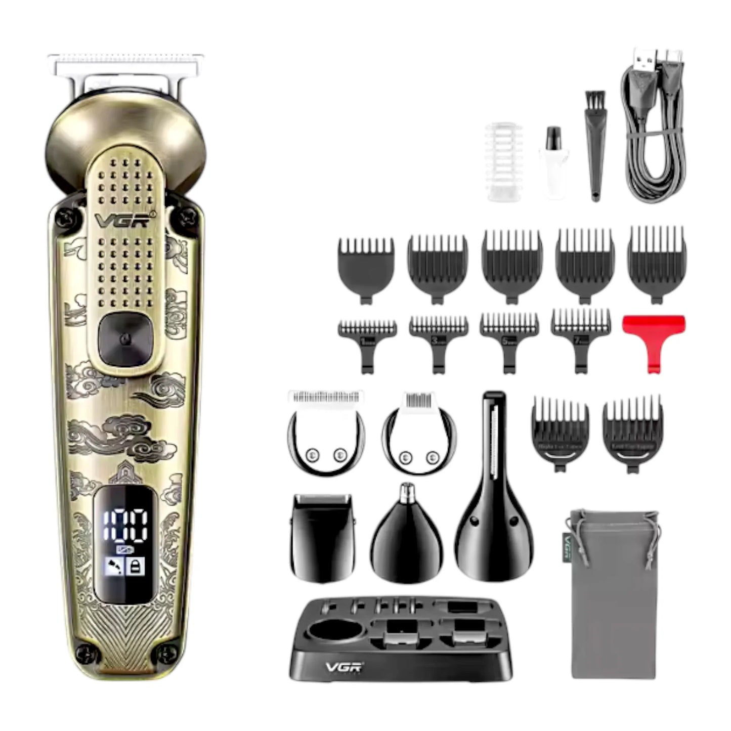 vgr trimmer set 6in1 v-095