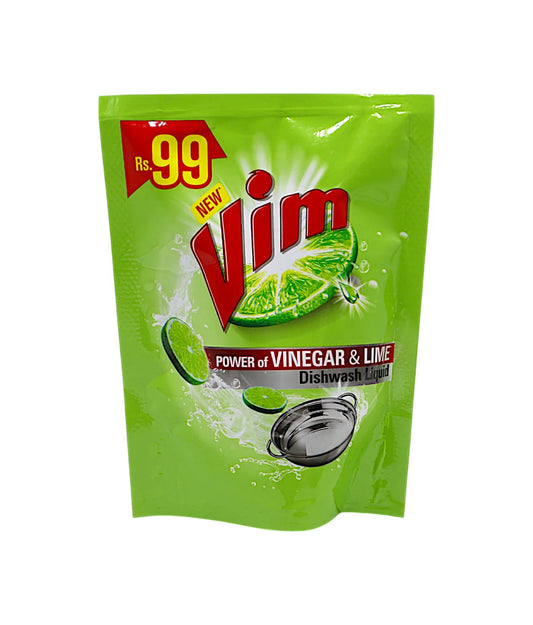 vim dishwash liquid pouch vinegar & lime 170ml