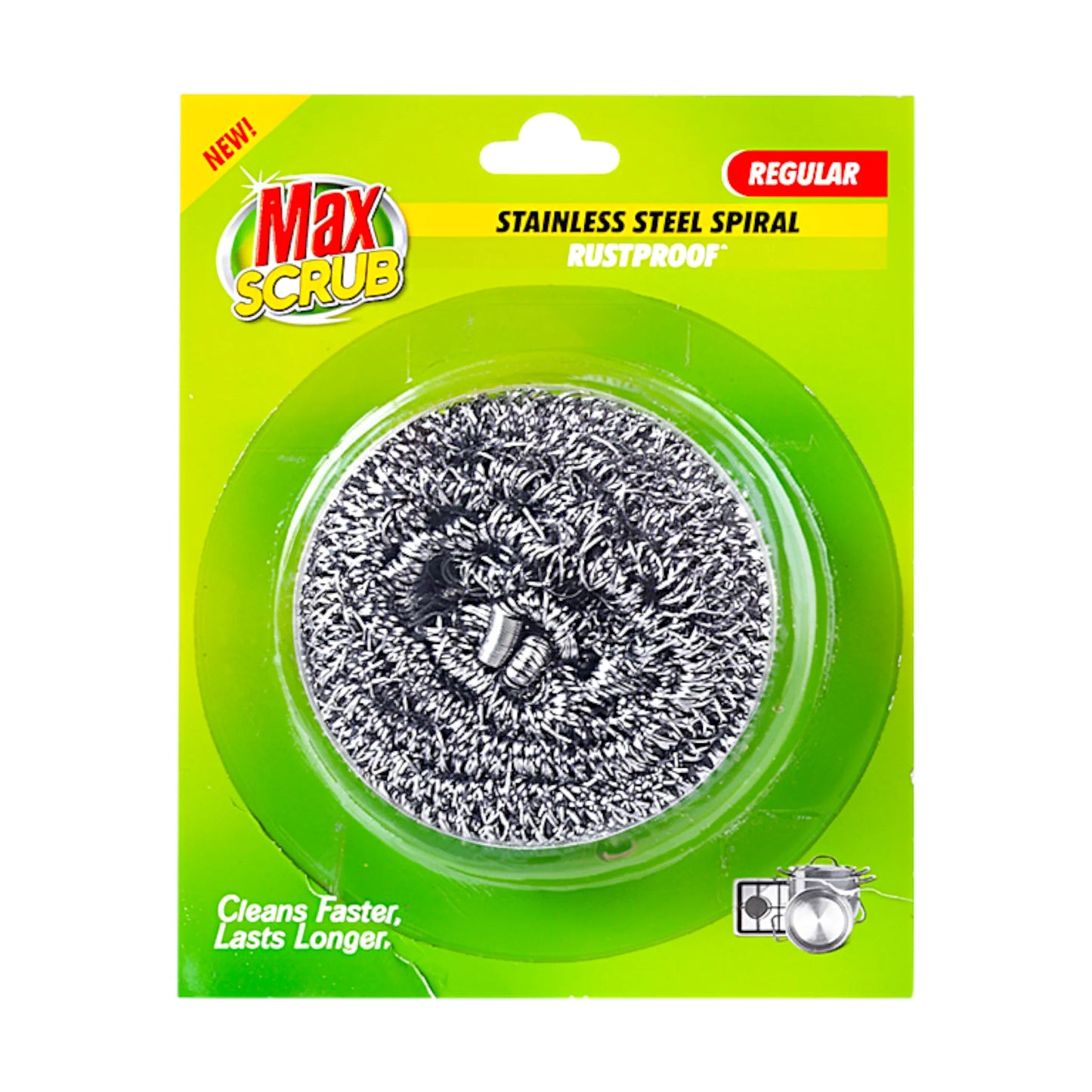max scrub spiral stainless steel large 1pc