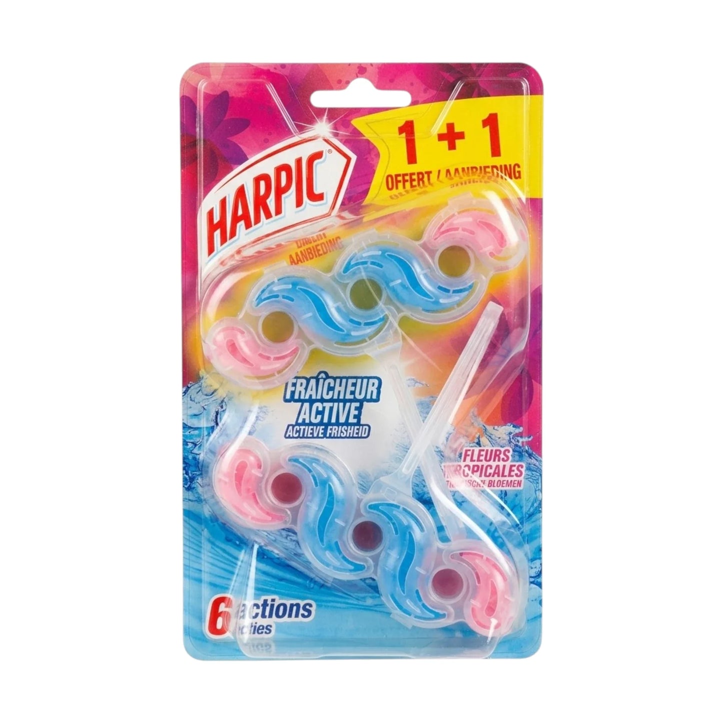 harpic toilet twin hanger active freshness tropical flower 70g