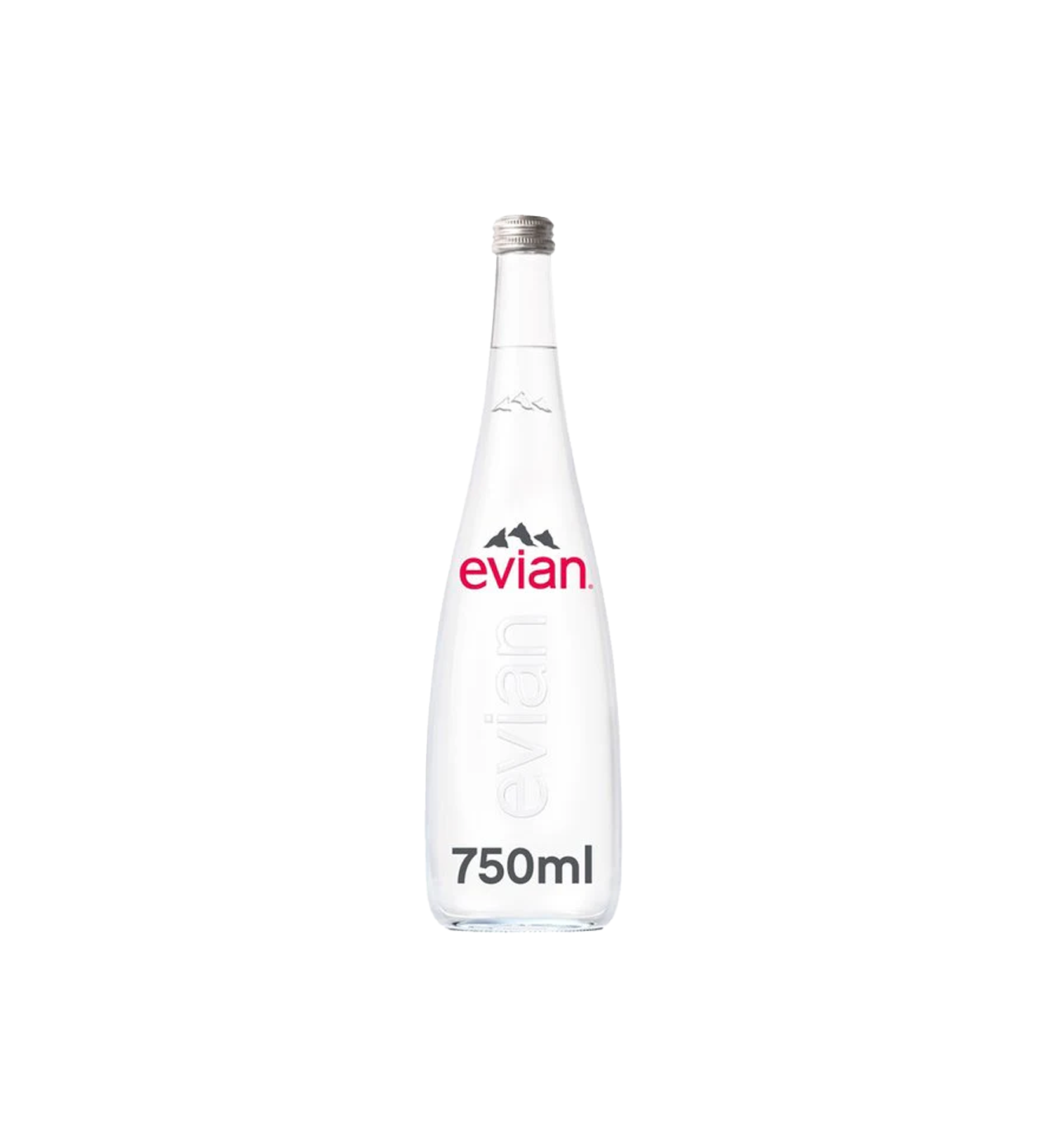 evian mineral water glass bottle 750ml france