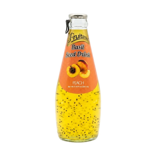 fruitamins basil seed drink peach 290ml