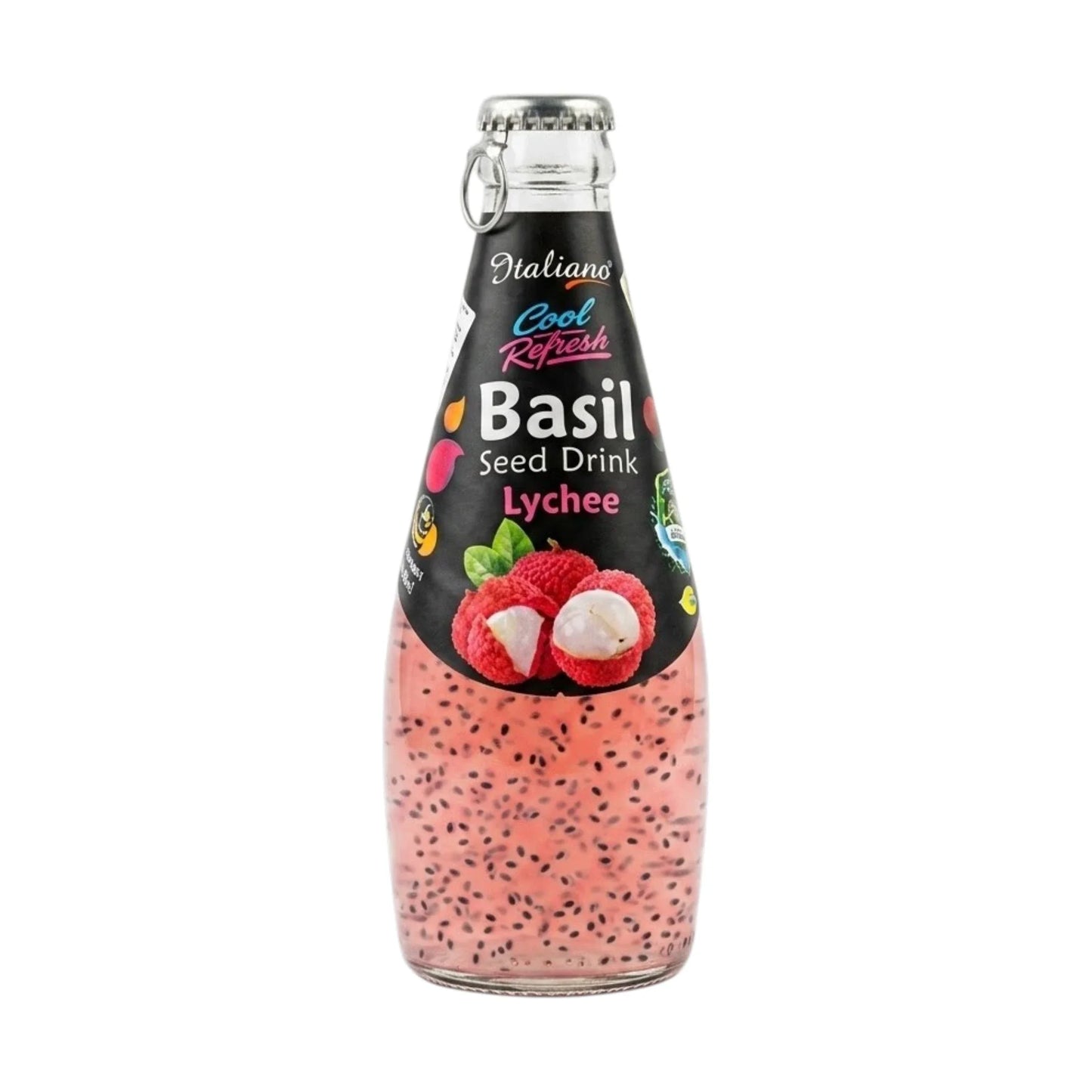 italiano basil seed drink lychee sugar free 290ml